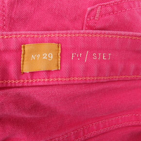 Pilcro and the Letterpress Anthropologie Shorts Pink Stretchy Jean Mid Rise 29 - Picture 9 of 11